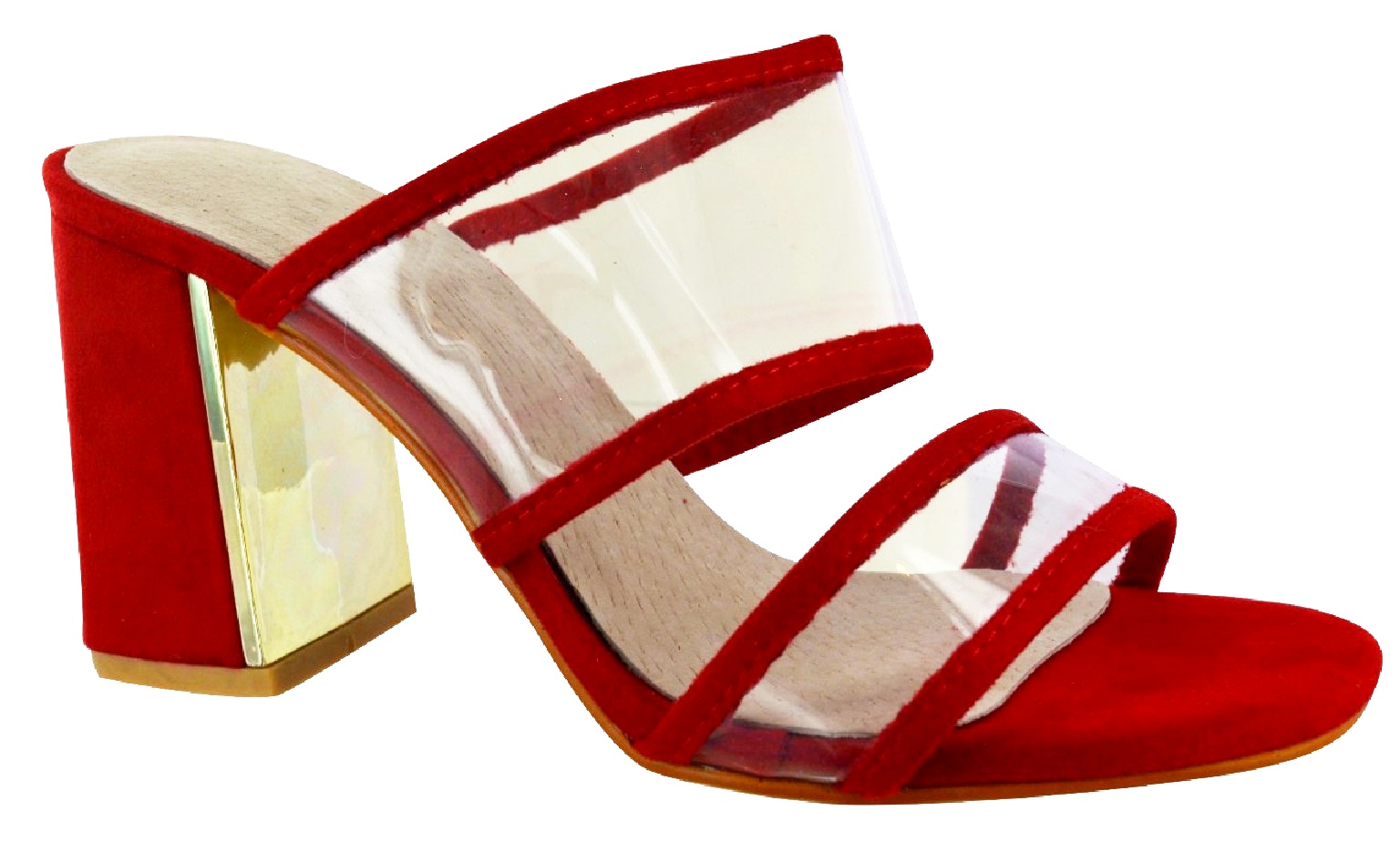 low block heels clear